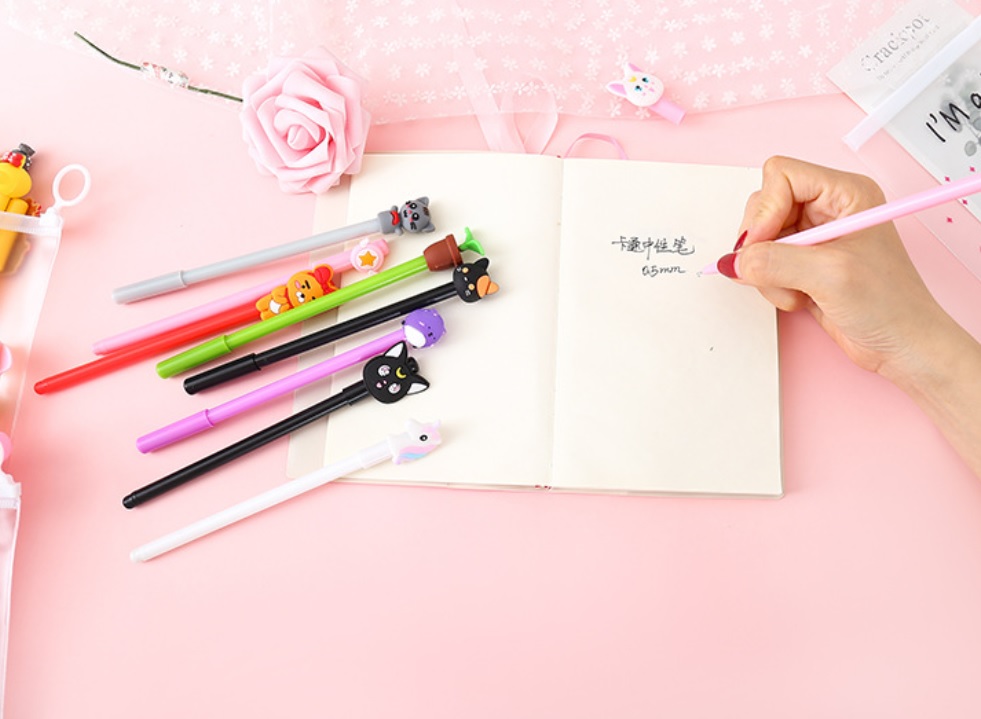 COMBO 20 CÂY BÚT BI HỌA TIẾT DỄ THƯƠNG