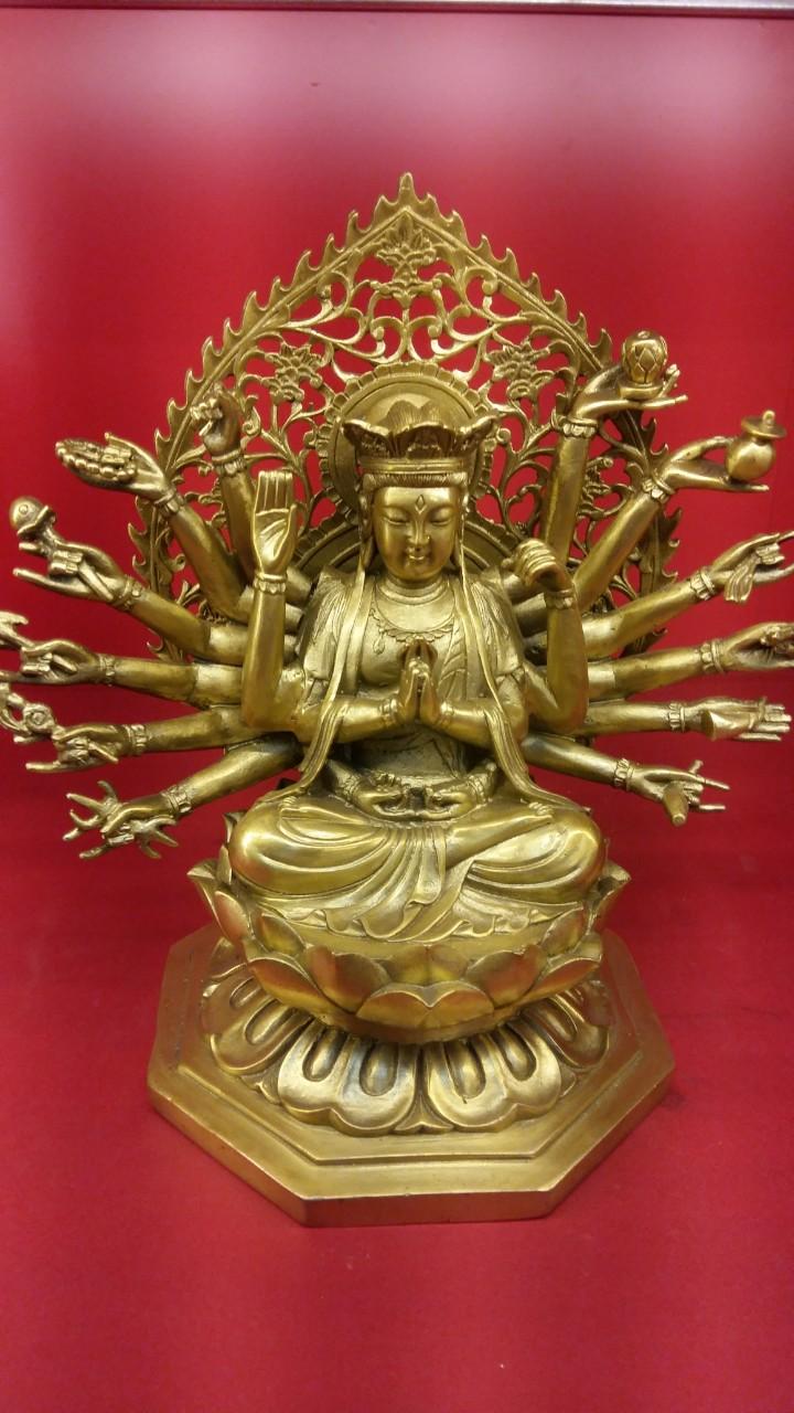 Tượng Phật bà thiên thủ thiên nhãn cao 25cm