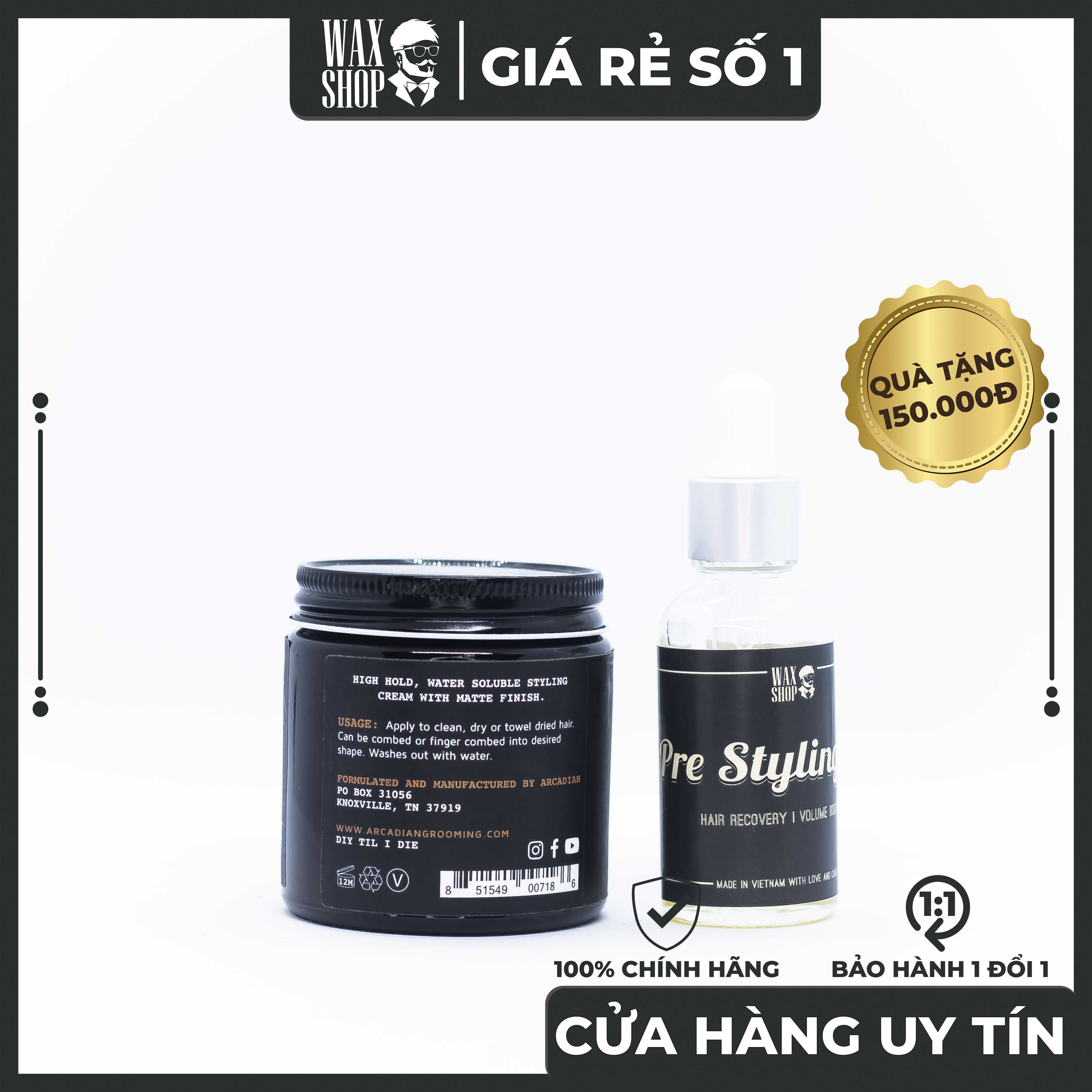 [HCM]Sáp Vuốt Tóc Arcadian Clay Pomade - Arcadian
