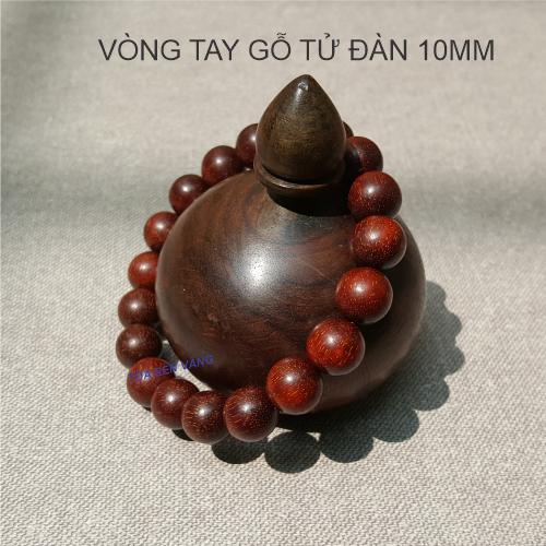 [HCM]Vòng tay phong thủy gỗ tử đàn đỏ 10mm