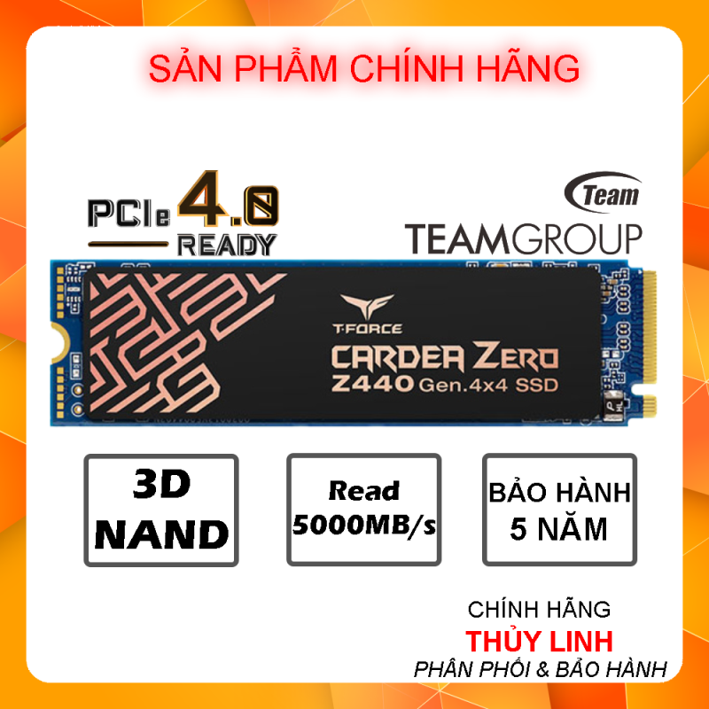 Bảng giá ✔️CHÍNH HÃNG THỦY LINH PP✔️ Ổ Cứng SSD M2 PCIe TeamGroup Z440 1TB M.2 2280 - Bảo hành 60 tháng Phong Vũ