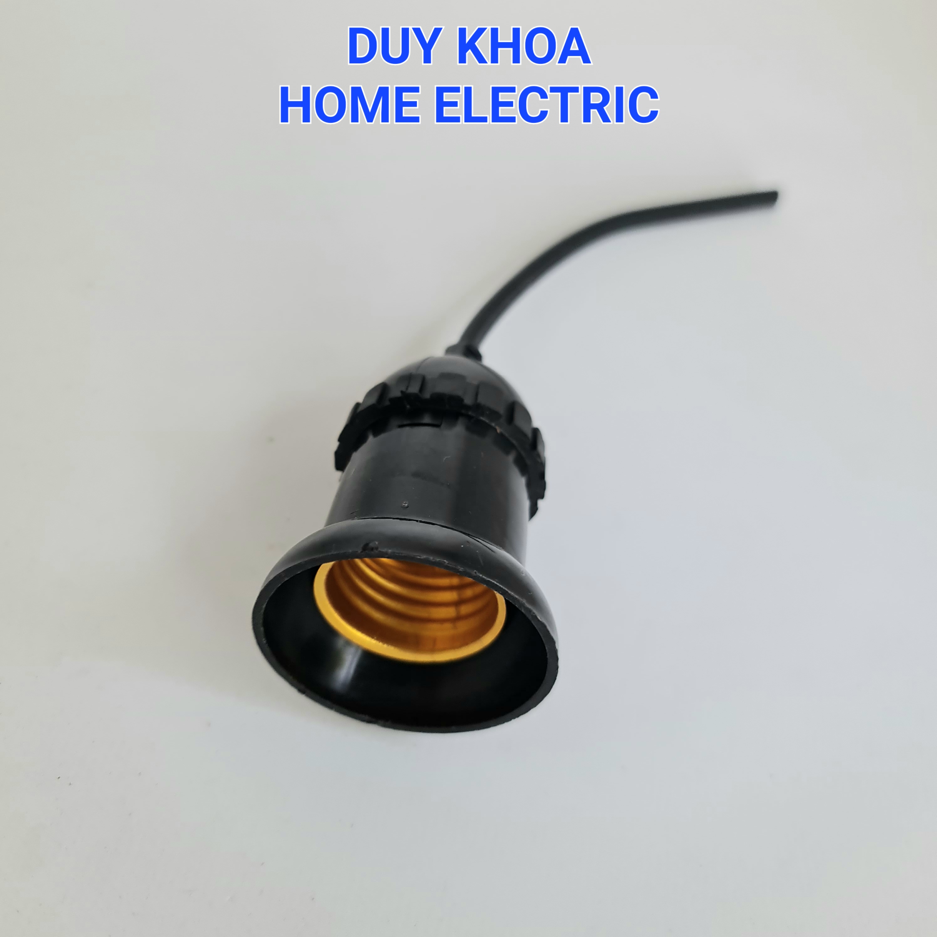 Đui Đèn E27 Đúc Kín Nước Có Dây 12cm