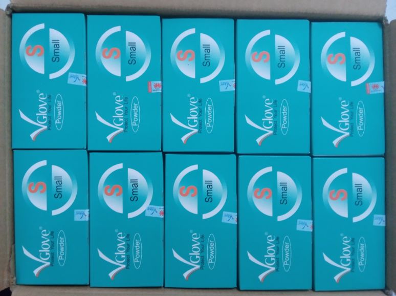GĂNG TAY Y TẾ VGLOVE (có bột) . Hộp 100 cái