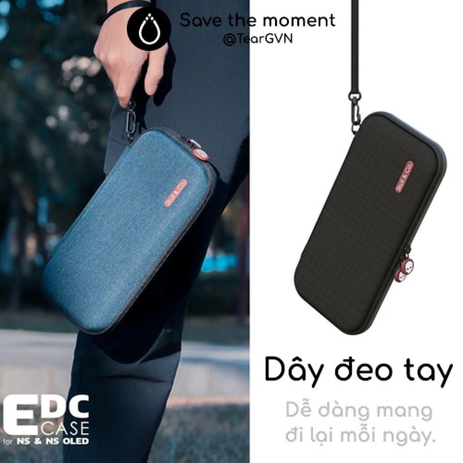 Túi đựng EDC Skull & Co mỏng gọn chống cấn cho Nintendo Switch Oled / Switch 1