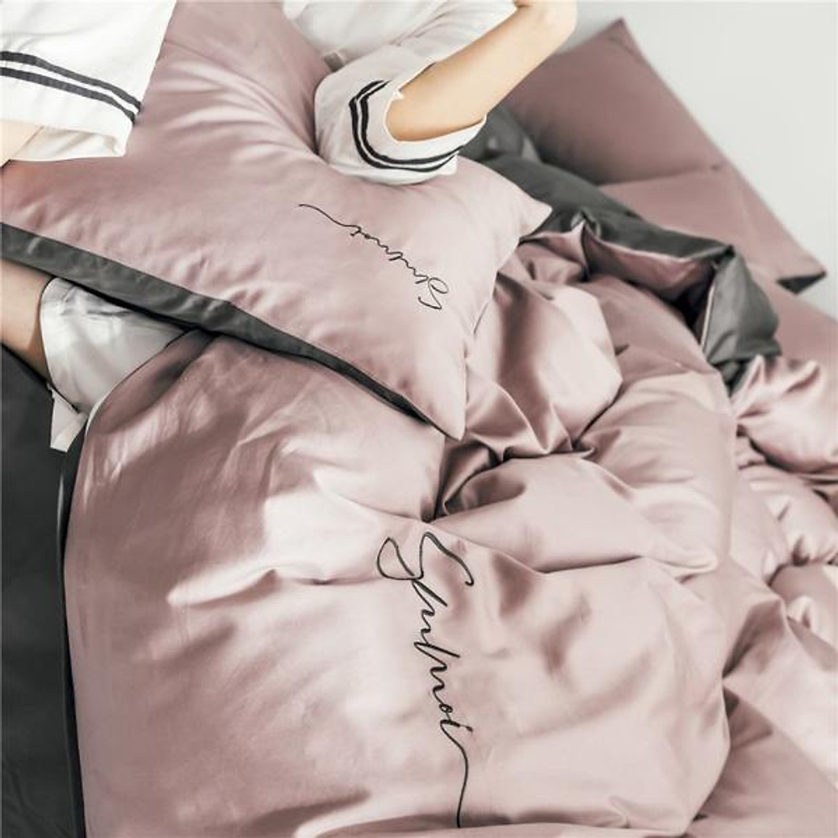 Bộ Chăn Ga Gối 4 Món Tencel Lụa 60s CAO CẤP CL-14 - 1m4