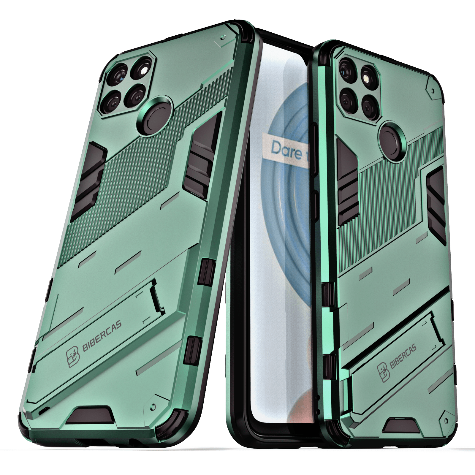 Ốp lưng iron man ver 2 realme c21y chống sốc giá đỡ mặt lưng nhựa pc cứng viền dẻo