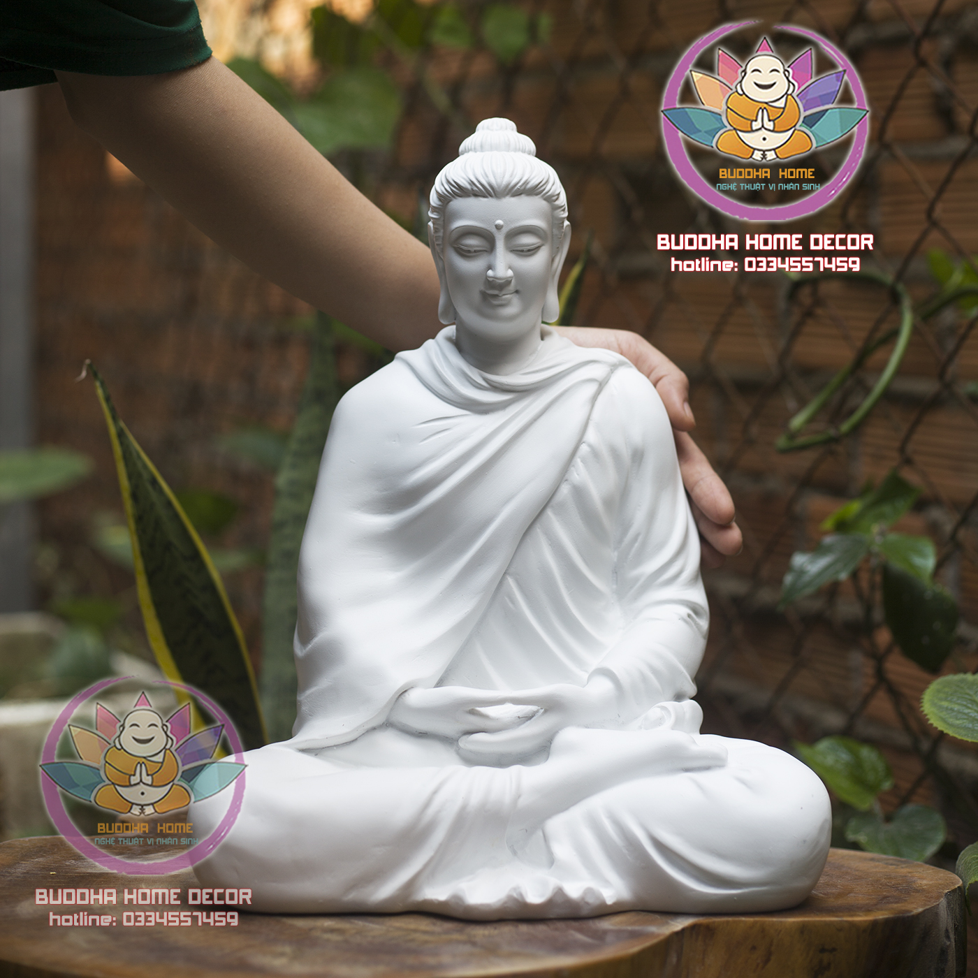 Tôn Tượng Thích Ca Thế Thiền thủ ấn Cao 35 cm