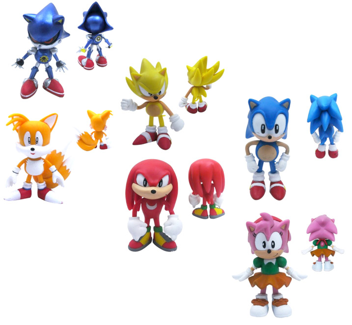 Bộ 06 Mô Hình Nhân Vật Nhím Sonic Thần Tốc