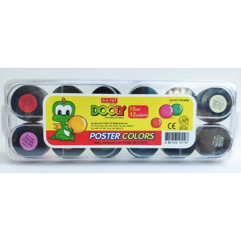 Màu Nước Dooly Poster 10Ml * 12 Màu