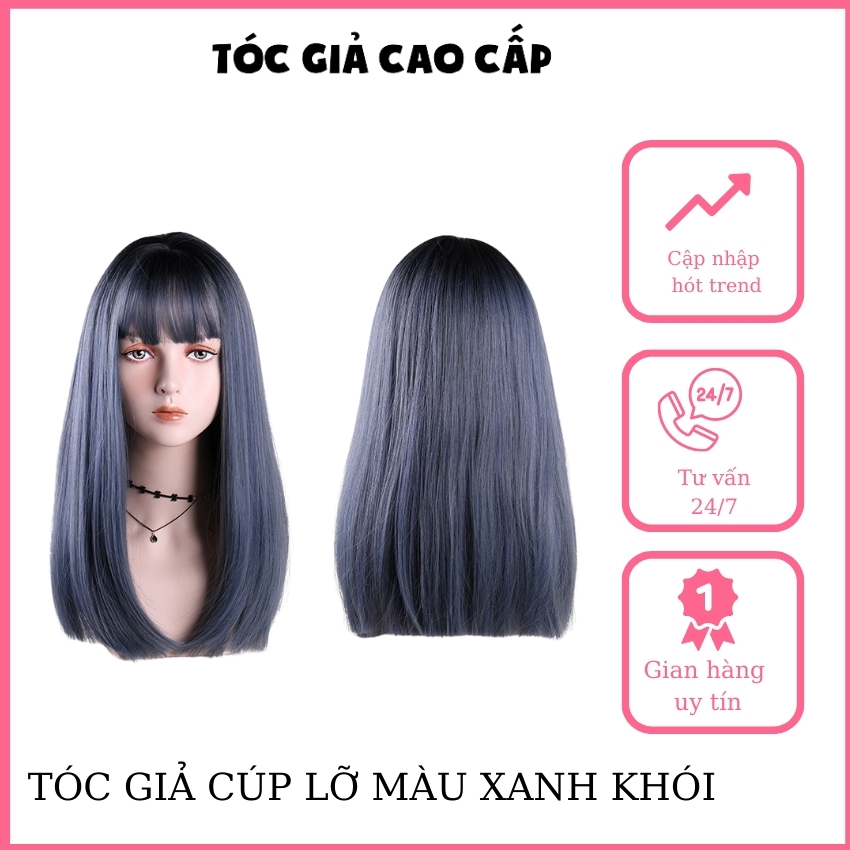 Tóc giả nữ 😍FREESHIP😍 cả đầu thẳng lỡ