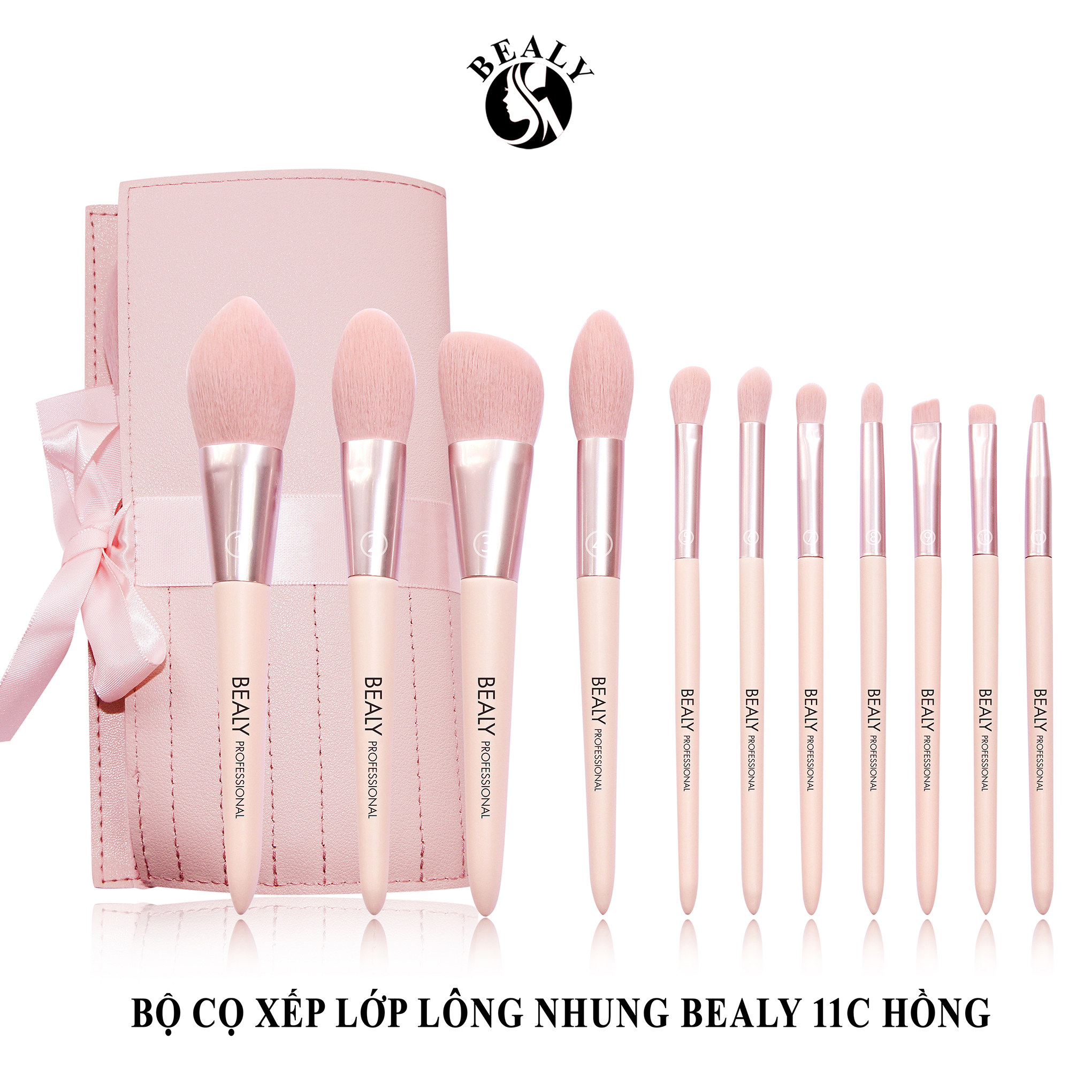 BỘ CỌ XẾP LỚP LÔNG NHUNG BEALY 11C HỒNG