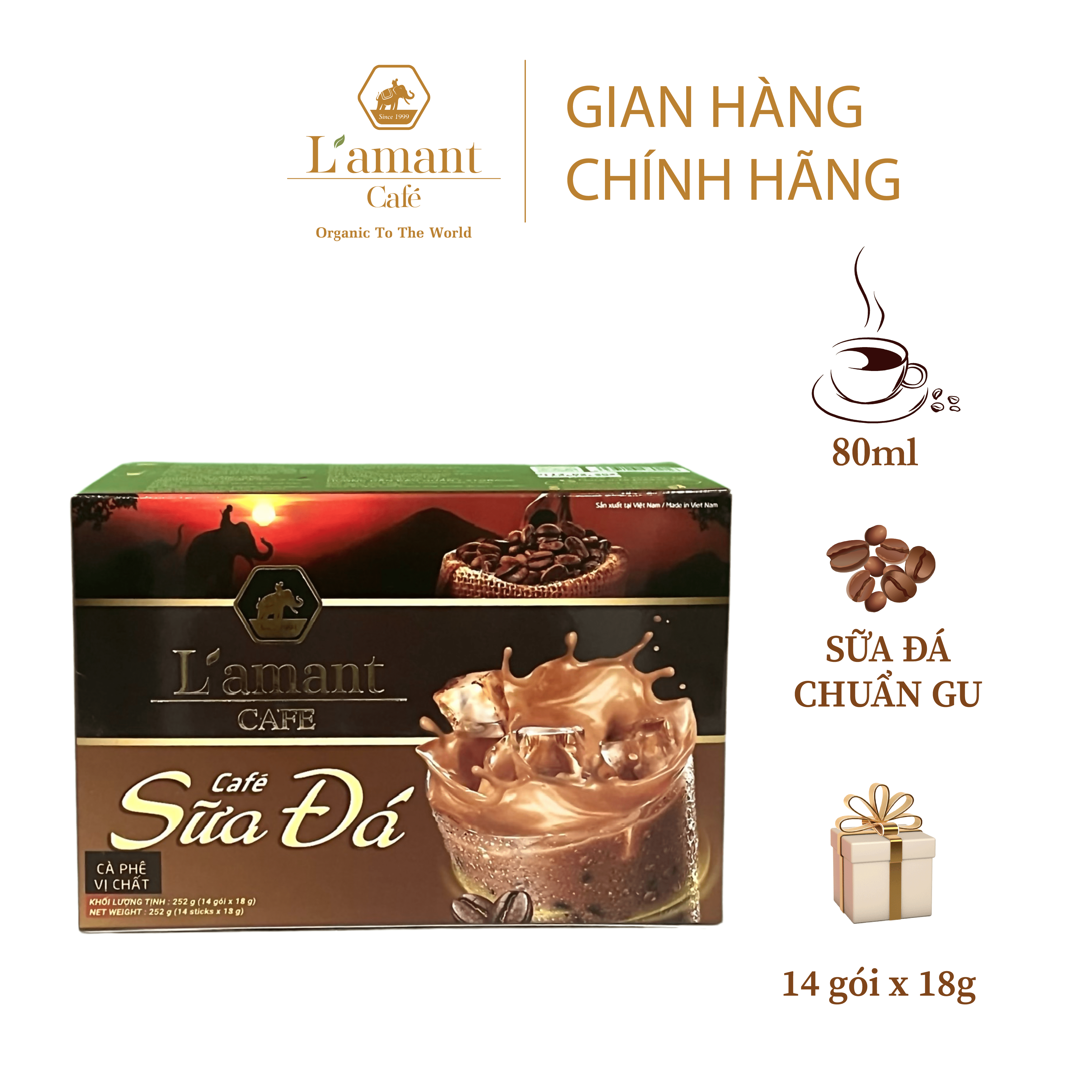 Cà phê hòa tan Sữa Đá Vị Chất - L'amant Vietnamese Iced Coffee