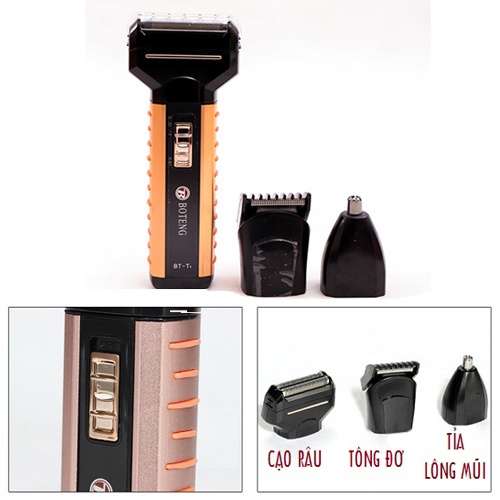 Tông Đơ Cắt Tóc Kiêm Cạo Râu Cắt Lông Mũi Boteng Bt-T1