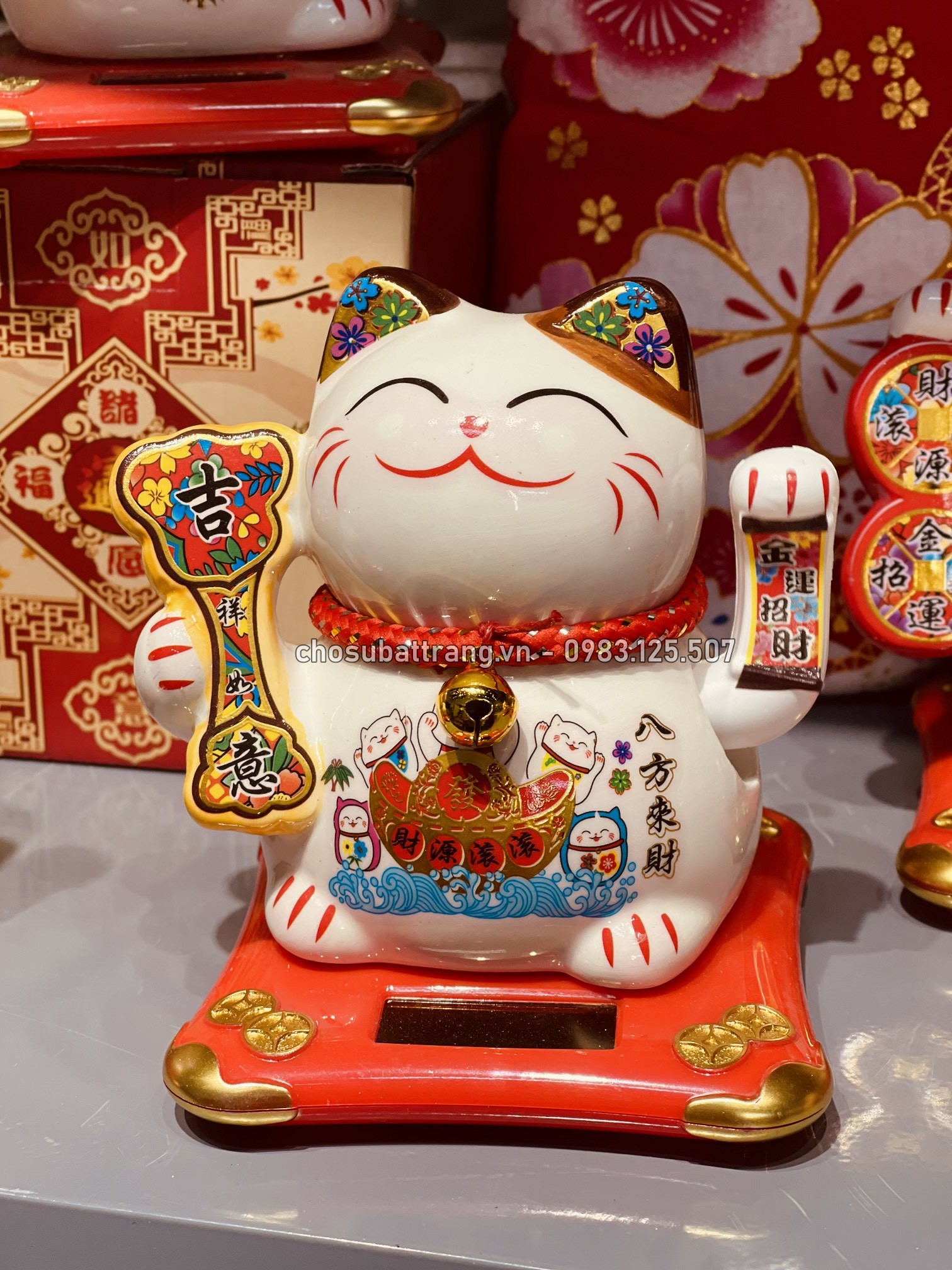Mèo thần tài mini - Mèo may mắn size 10cm