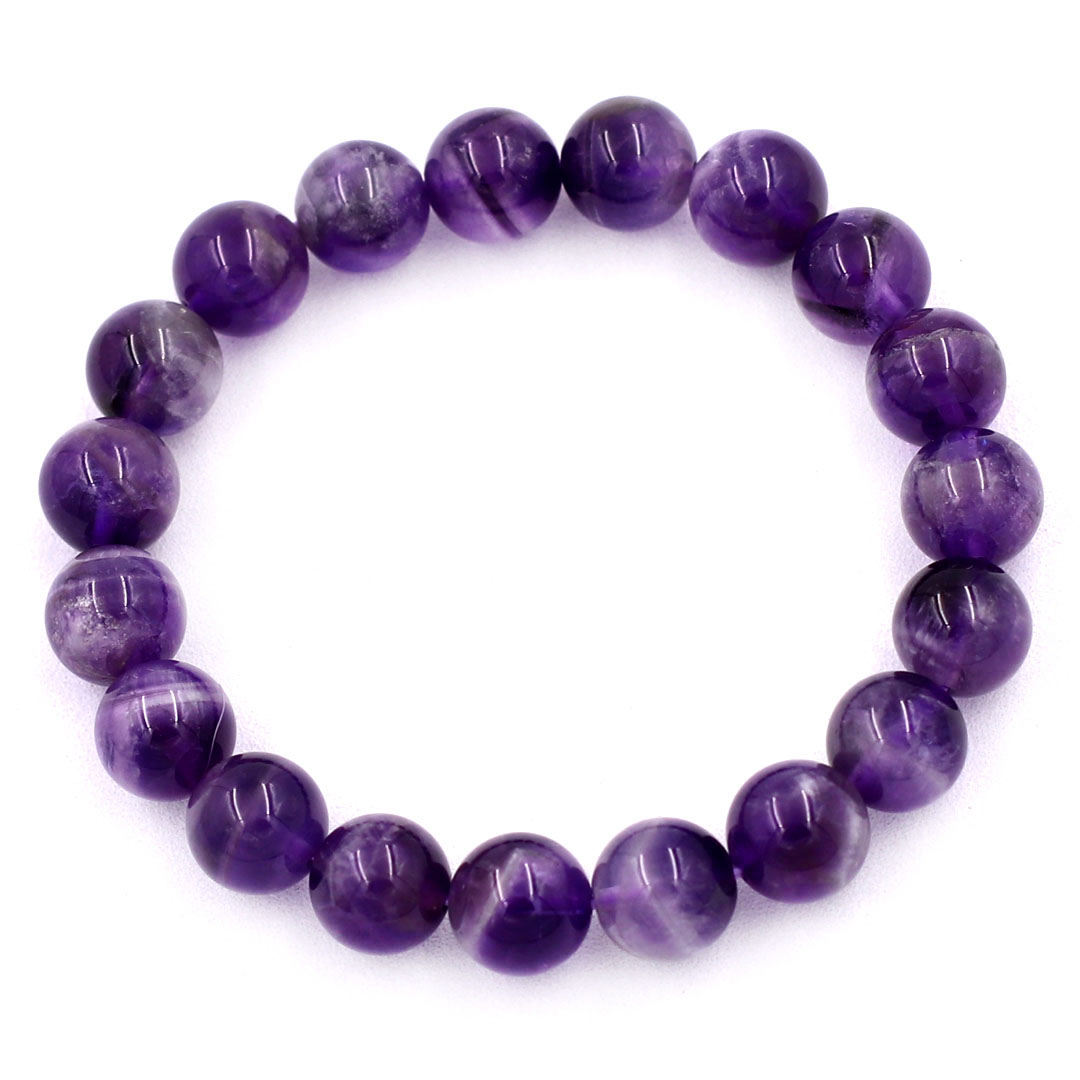 10 PCs charcoal amethyst stone bracelet chain, beads bracelets