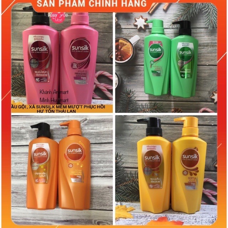 dầu gội xả sunsilk Thái lan 410ml