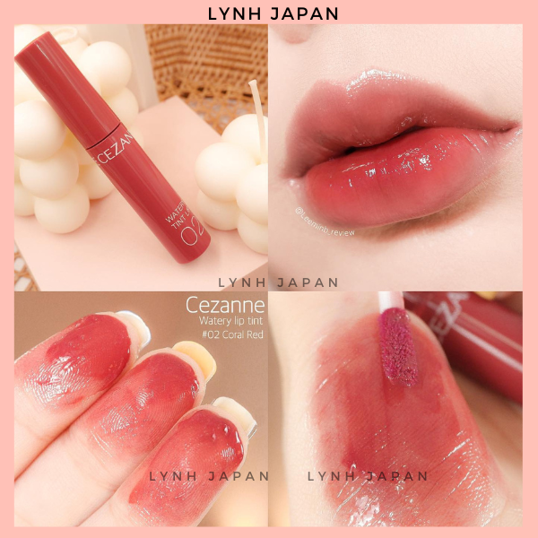 [ XẢ SỐC ] Son Tint Lì Cezanne Watery Lip Tint Nhật Bản