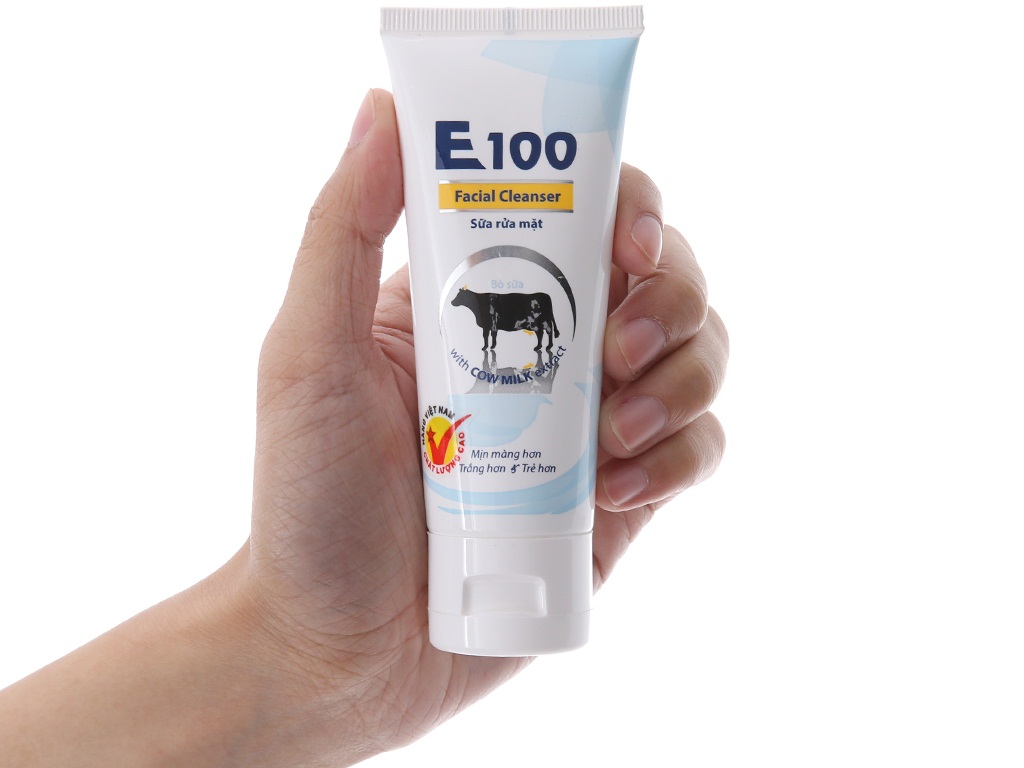 Sữa rửa mặt mịn màng, trắng da, trẻ trung, ngừa mụn - E100 - Thanh Loan