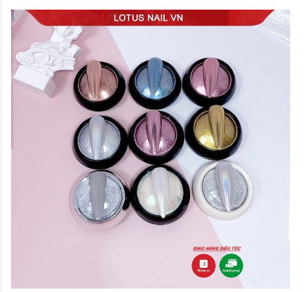 [Bột tráng gương] nail trang trí móng nhiều màu sắc