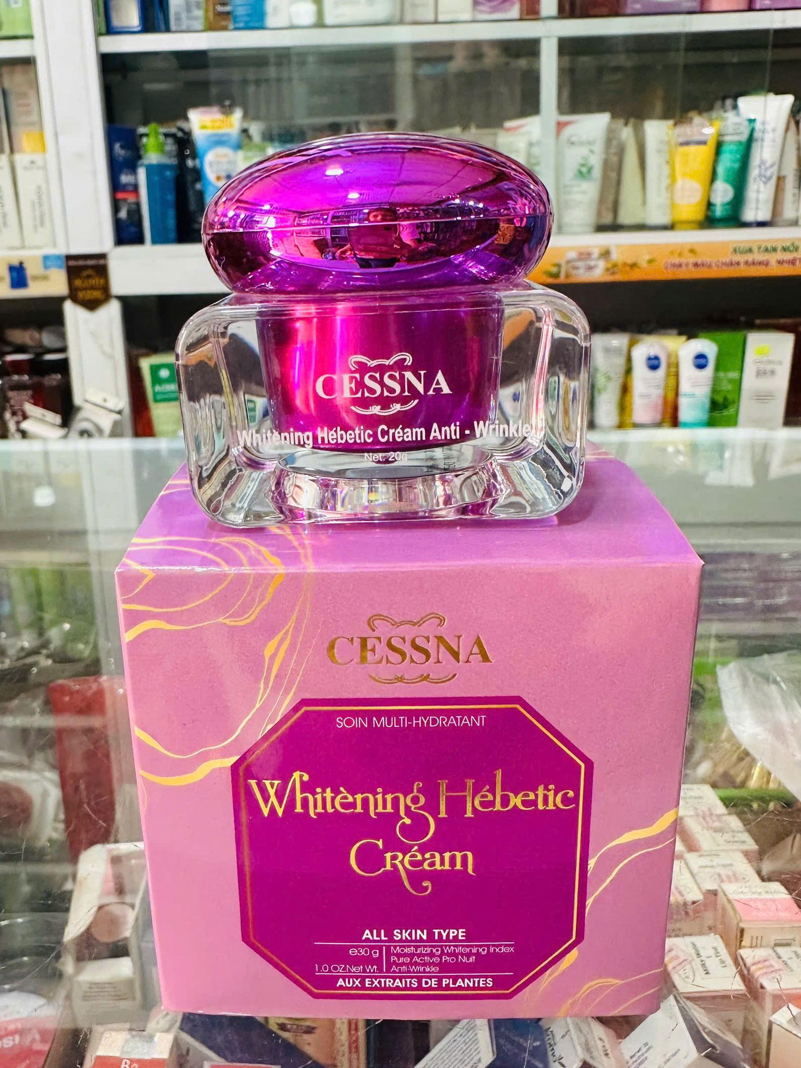 Kem Cessna Tím - Kem dưỡng trắng da 30gr (TẶNG MẶT NẠ)