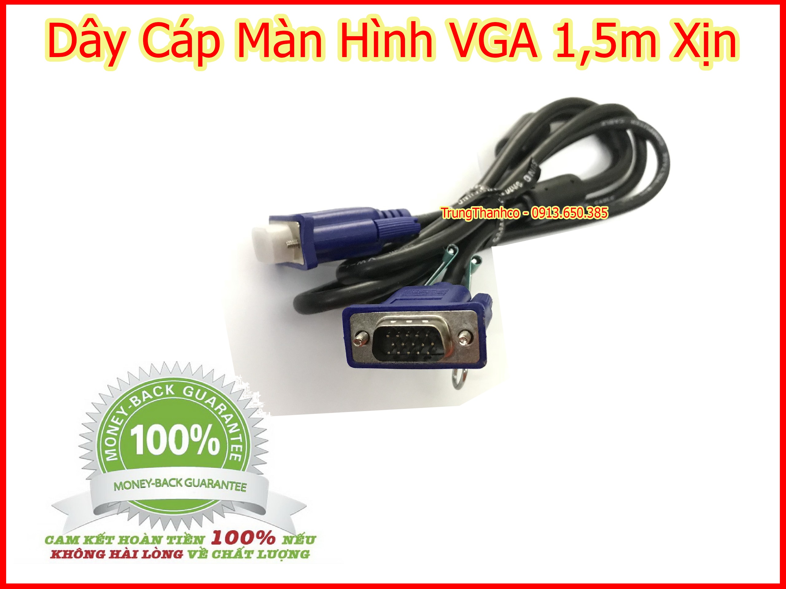 Dây cáp màn hình vga 1,5m xịn