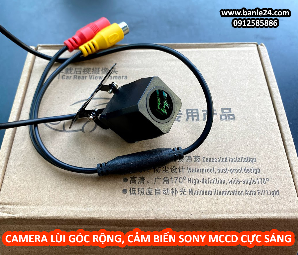Camera lùi góc rộng HD, cảm biến Sony MCCD cực nét