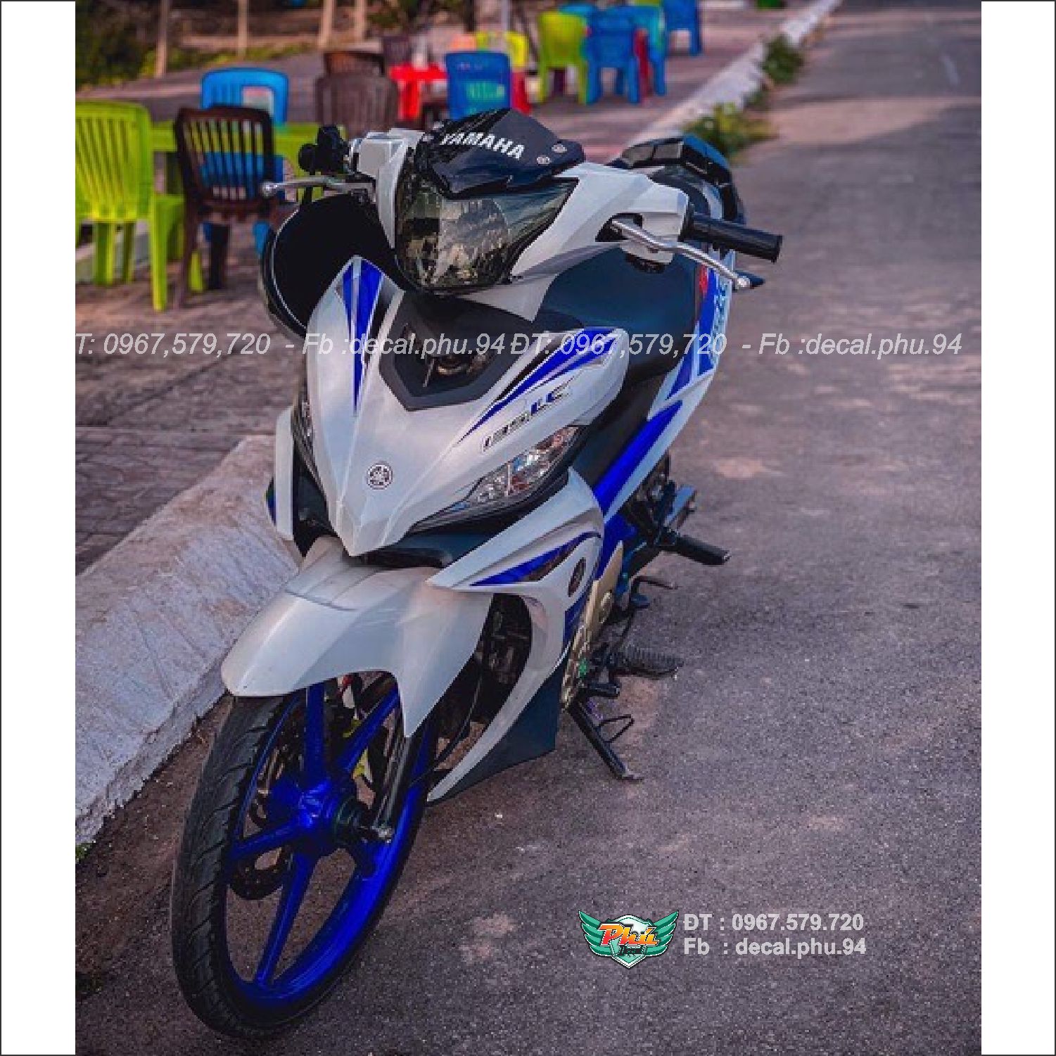 Tem Rời Exciter 135 LC xanh trắng (p)