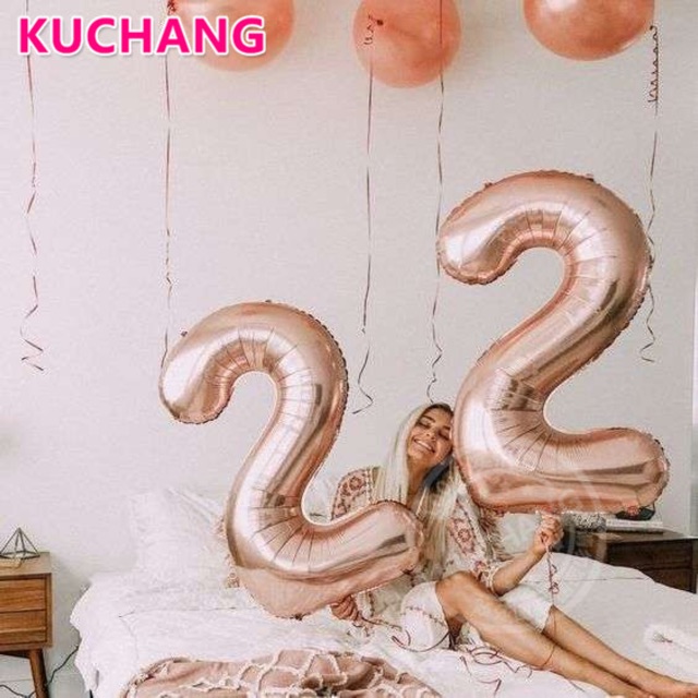 Bóng Số Đại 32 Inch Màu Rose Gold