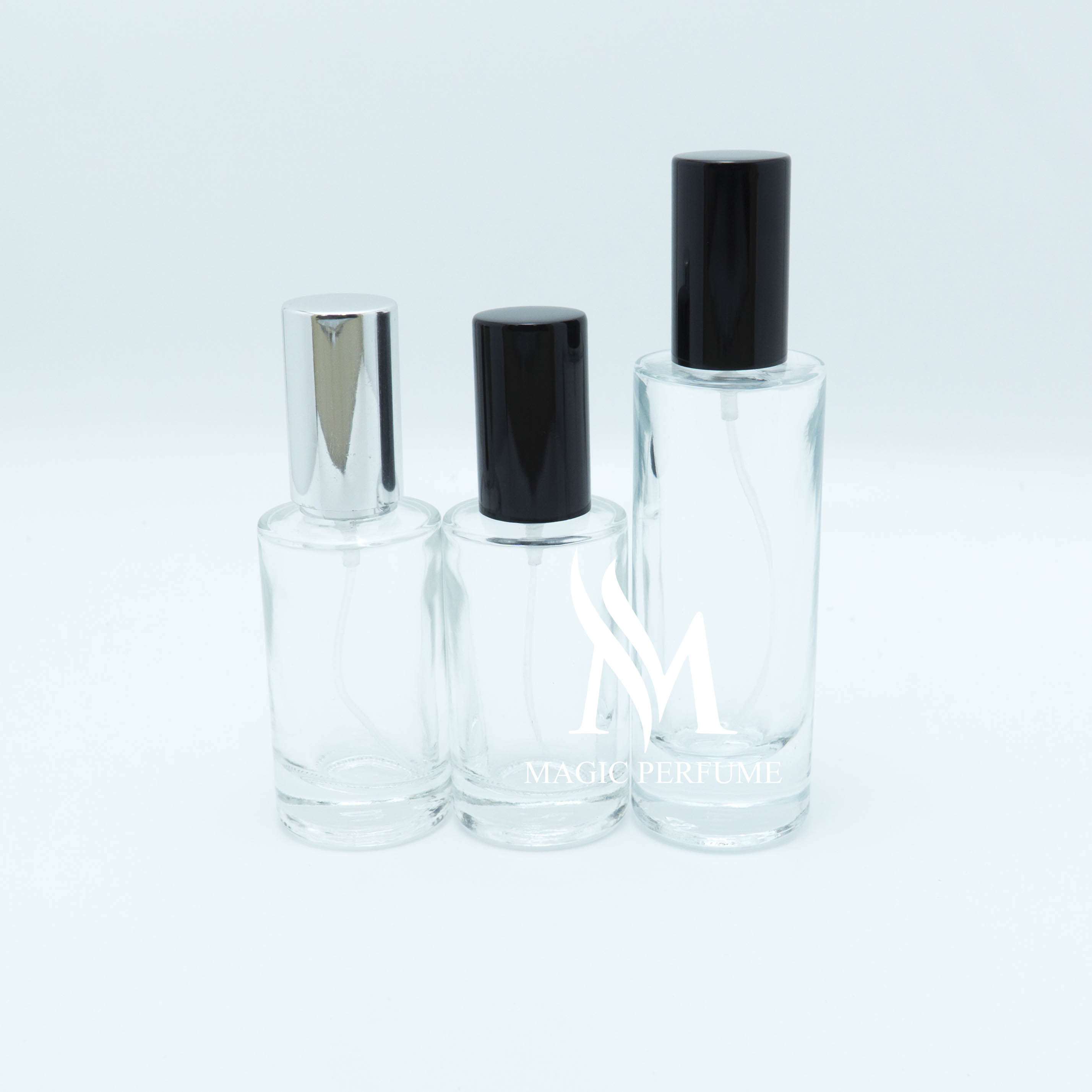 Chai lọ chiết nước hoa thủy tinh trong trụ tròn dung tích 20ml / 30ml dạng xịt phun sương