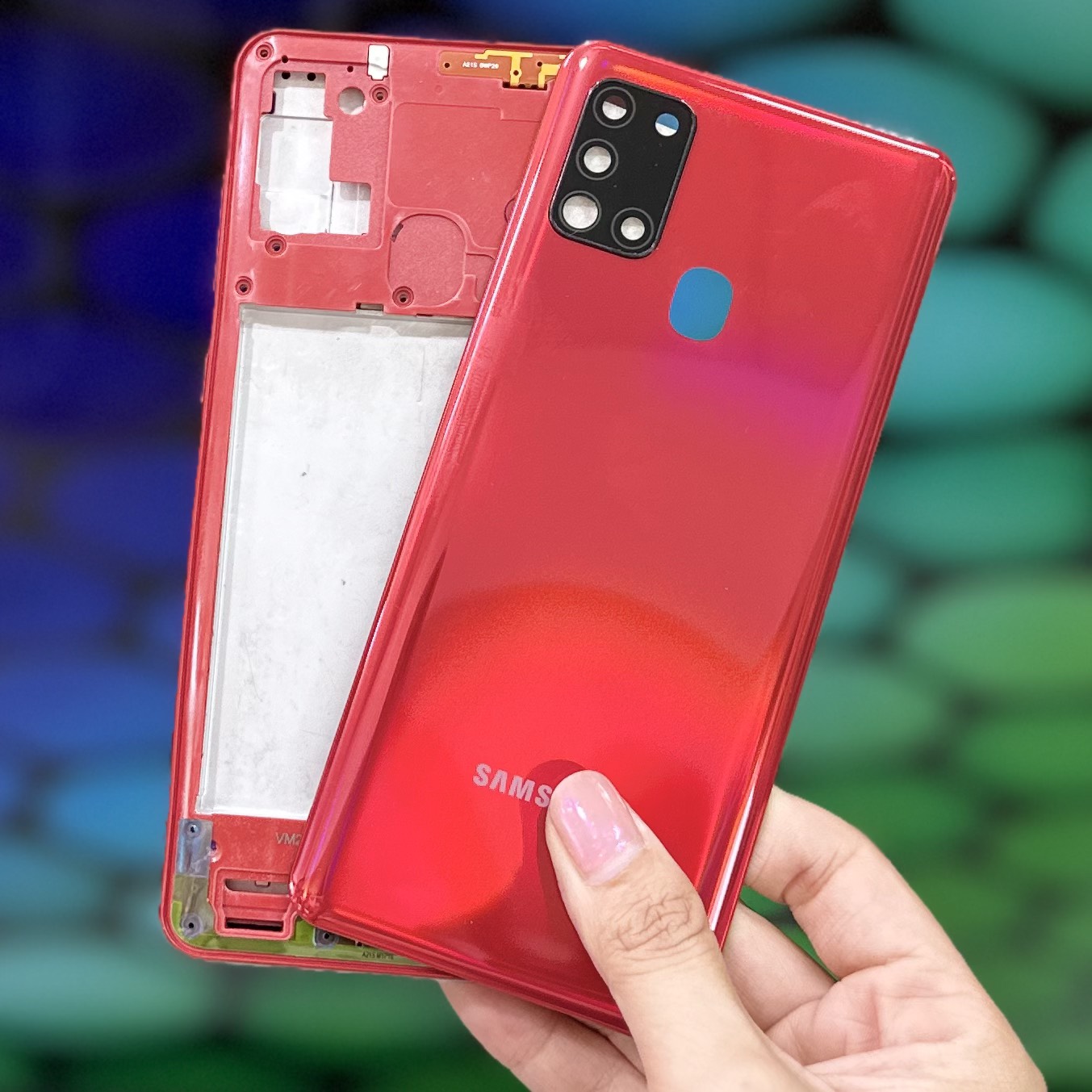 Vỏ bộ Samsung A21s (Kính camera , khai sím , sườn , lưng) Zin chất lượng tốt