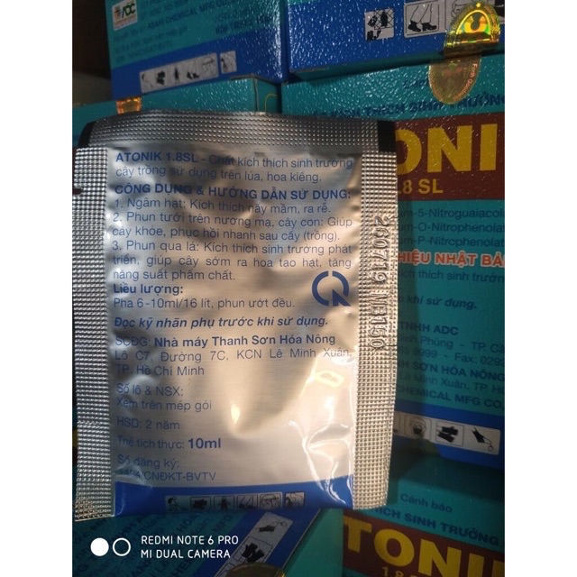 1 hộp 10 gói phân bón lá Atonik-Thương hiệu đến từ Nhật Bản