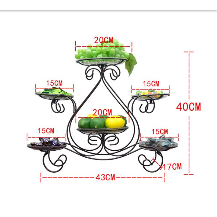 Kệ Để Trái Cây Sắt Rèn-6 Khay Sang Trọng - Sắt Rèn Mỹ Thuật