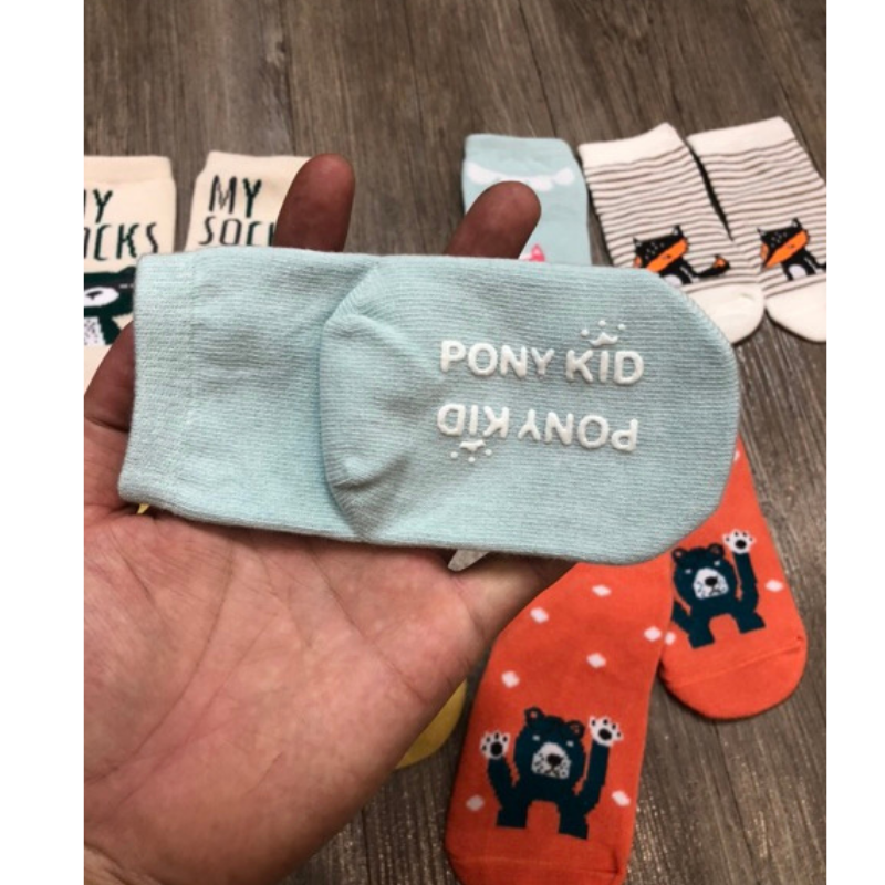 Tất Pony Kid Cổ Cao Chống Trượt