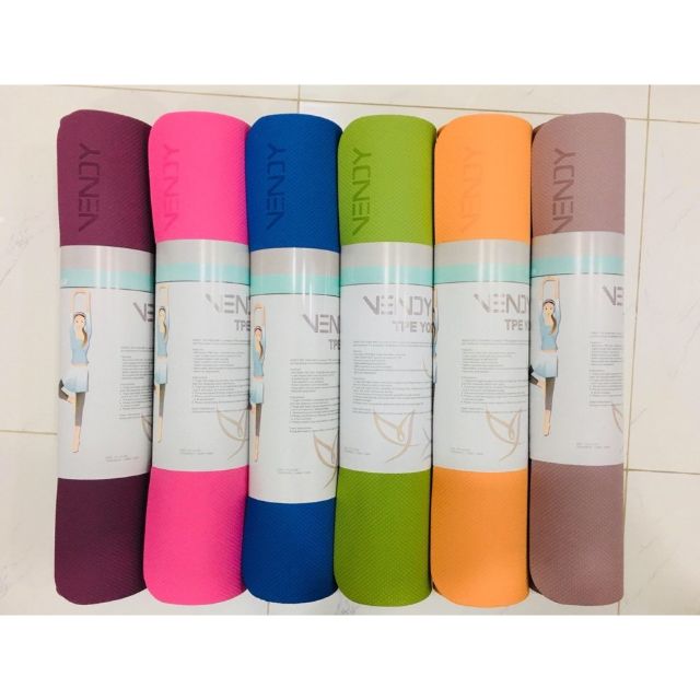 Thảm tập yoga vendy thương hiệu pháp có định tuyến tặng kèm túi đựng thảm