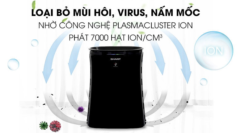 Máy lọc không khí và bắt muỗi Sharp FP-GM50E-B (40m2 Thái Lan)