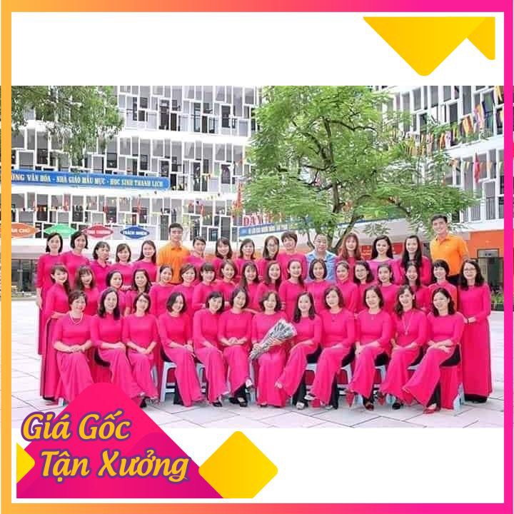 Áo dài đồng phục các màu phong phú ( có cả cổ cao và cổ tròn )