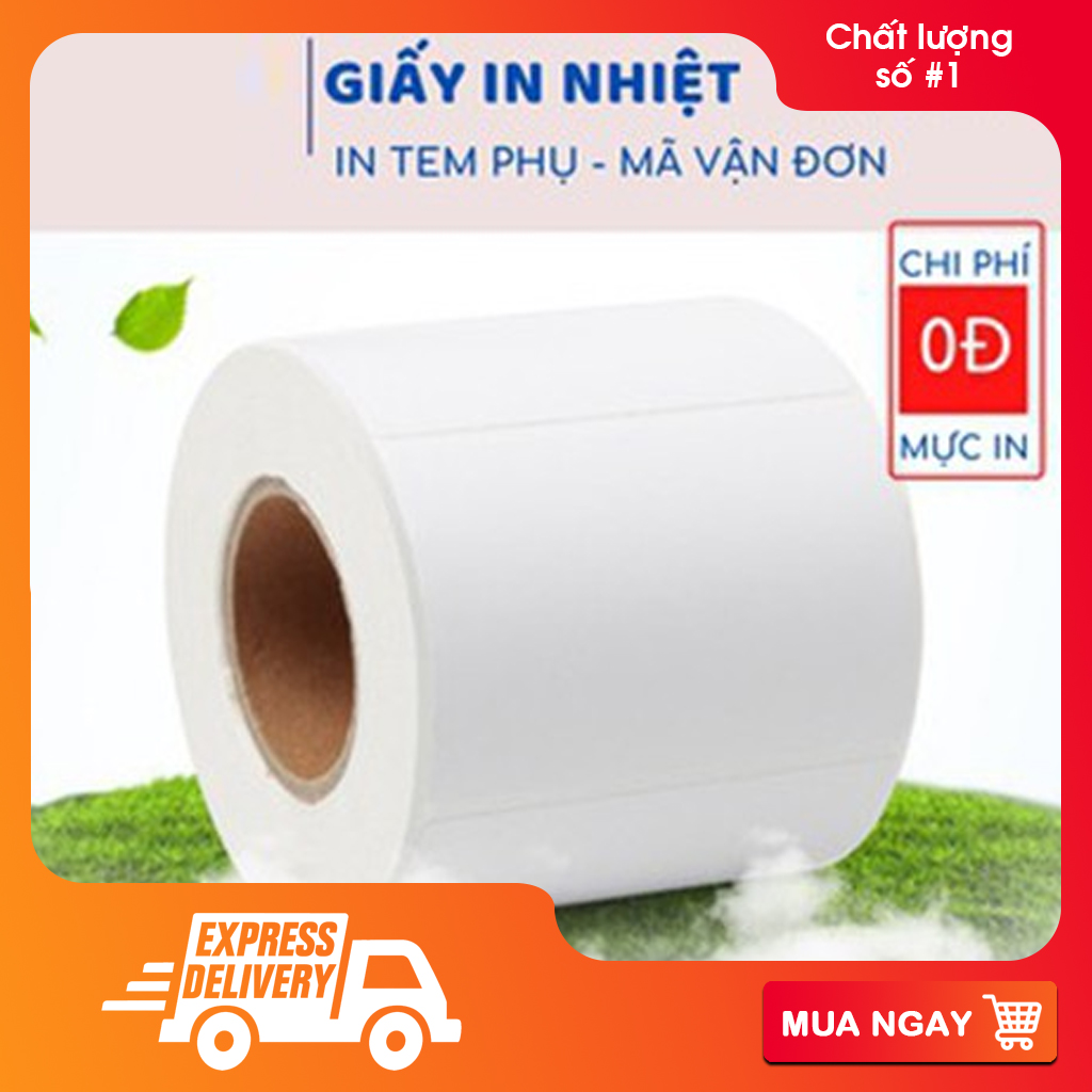 Giấy In Tem Decal Nhiệt 100X70Mm Cuộn 50M