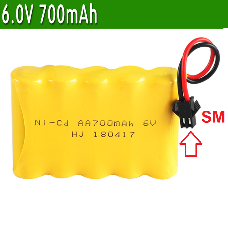 Pin 6v 700mah pin sạc xe mô hình ô tô điều khiển từ xa cổng nối SM