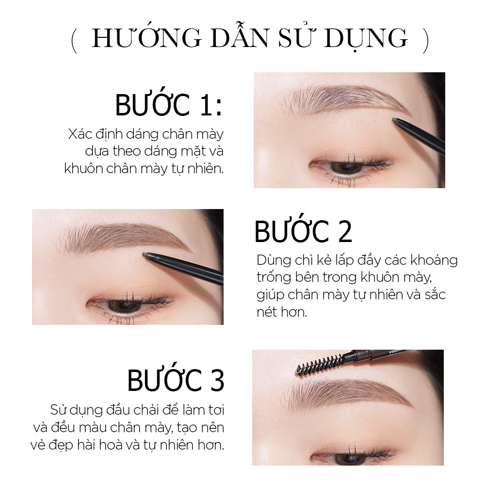 Chì Kẻ Chân Mày BOM Super Slim Eyebrow 0,1G