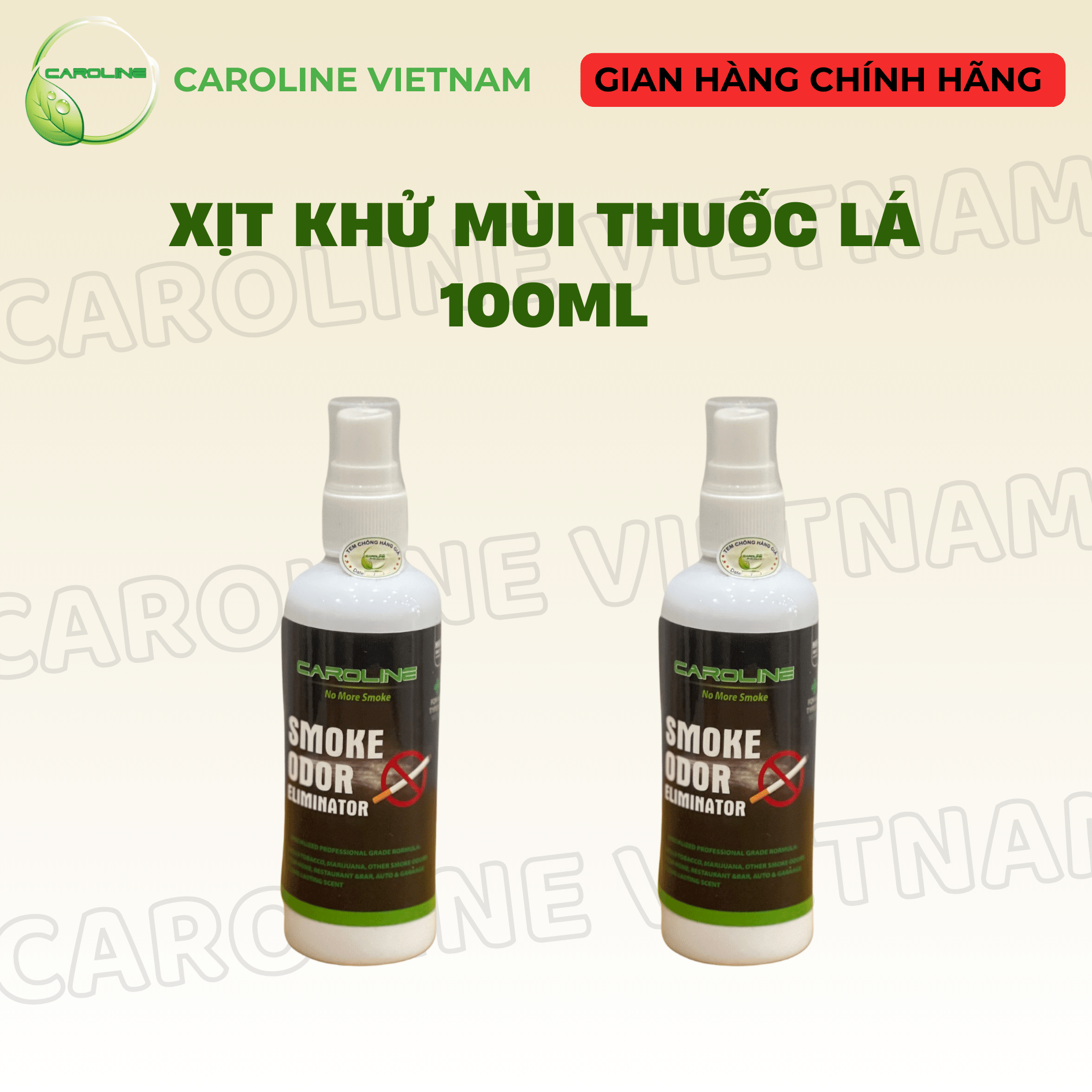 Xịt khử mùi khói thuốc lá Caroline