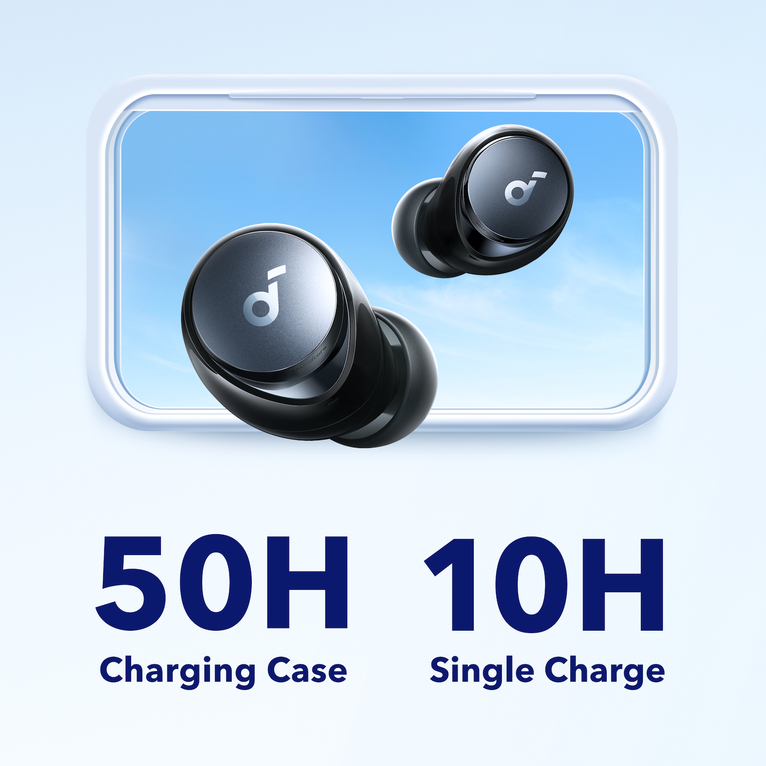 Soundcore by Anker Space A40 Earbuds Bluetooth 5.2 Auto-Adjustable ANC Wireless Earbuds 50H Playtime Hi-Res Sound Headsets Wireless Charging Headphone