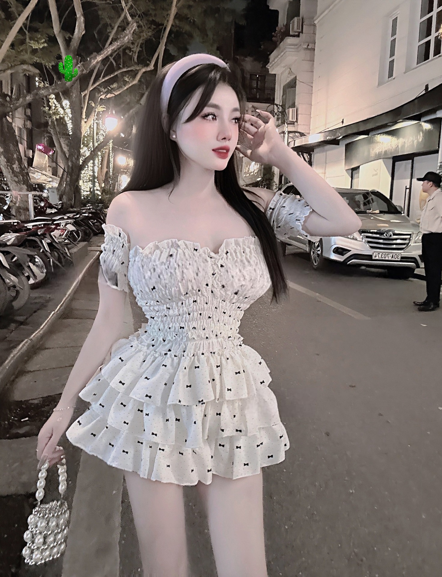 set áo nhúng + cv tầng (có lót trong)