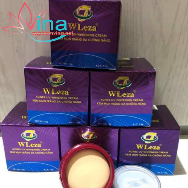 [HCM]Kem ngừa mụn trắng da chống nắng WLeza 15g