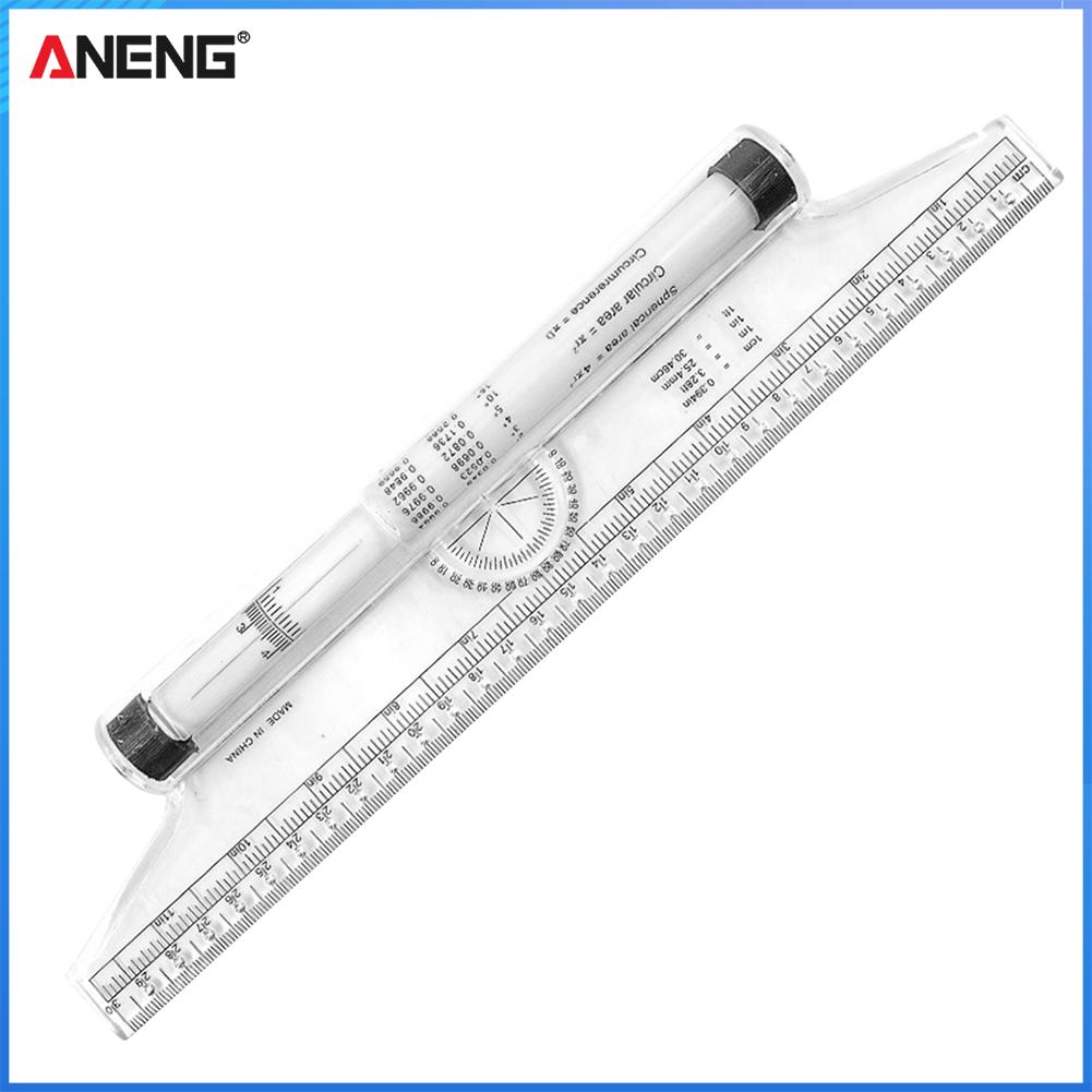 30cm Rolling Pusher Angle Parallel Ruler Angle Ruler Balance Drawing Scale