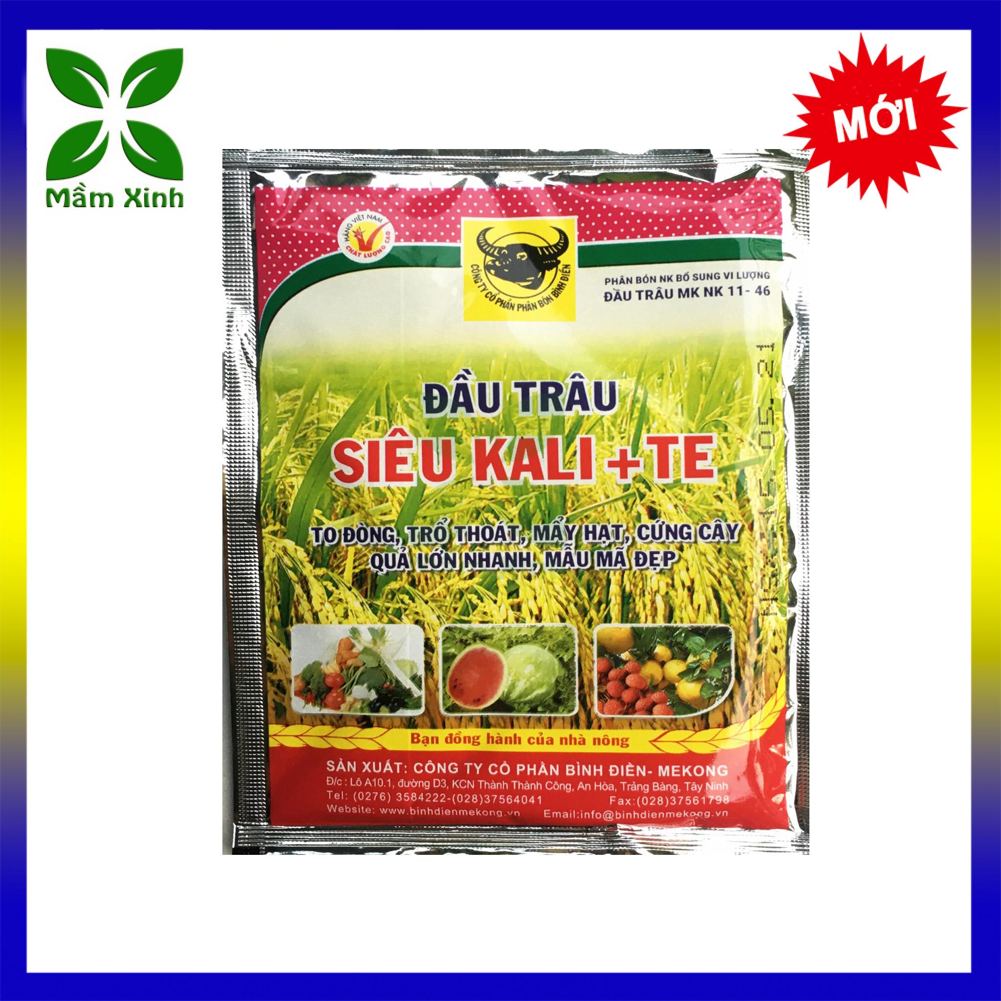 Phân bón lá đầu trâu siêu kali + te giúp quả lớn nhanh - đẹp - cứng cây gói 25gr