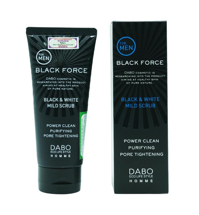 Sữa rửa mặt sạch mụn trắng da dành cho nam DABO Black Force