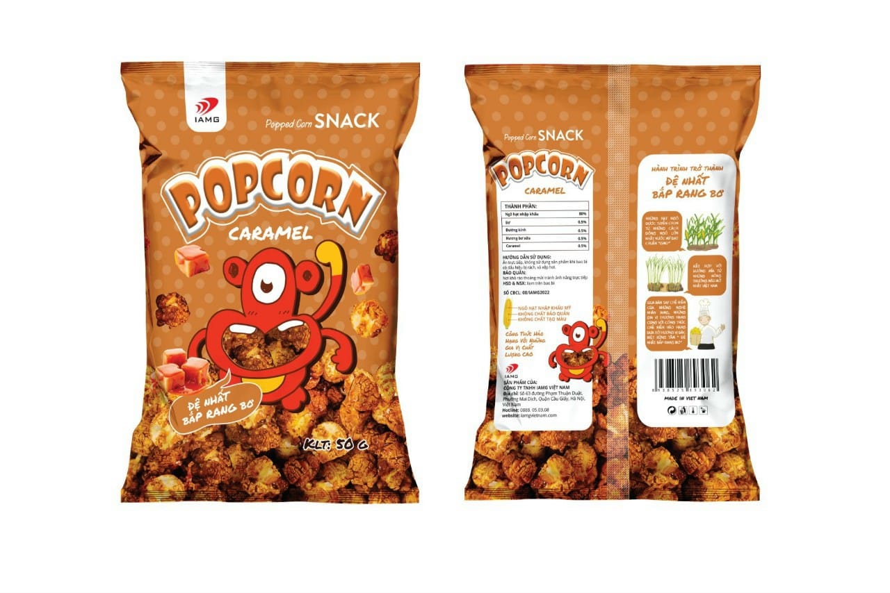 Snack Popcorn (bỏng ngô) gói 50g