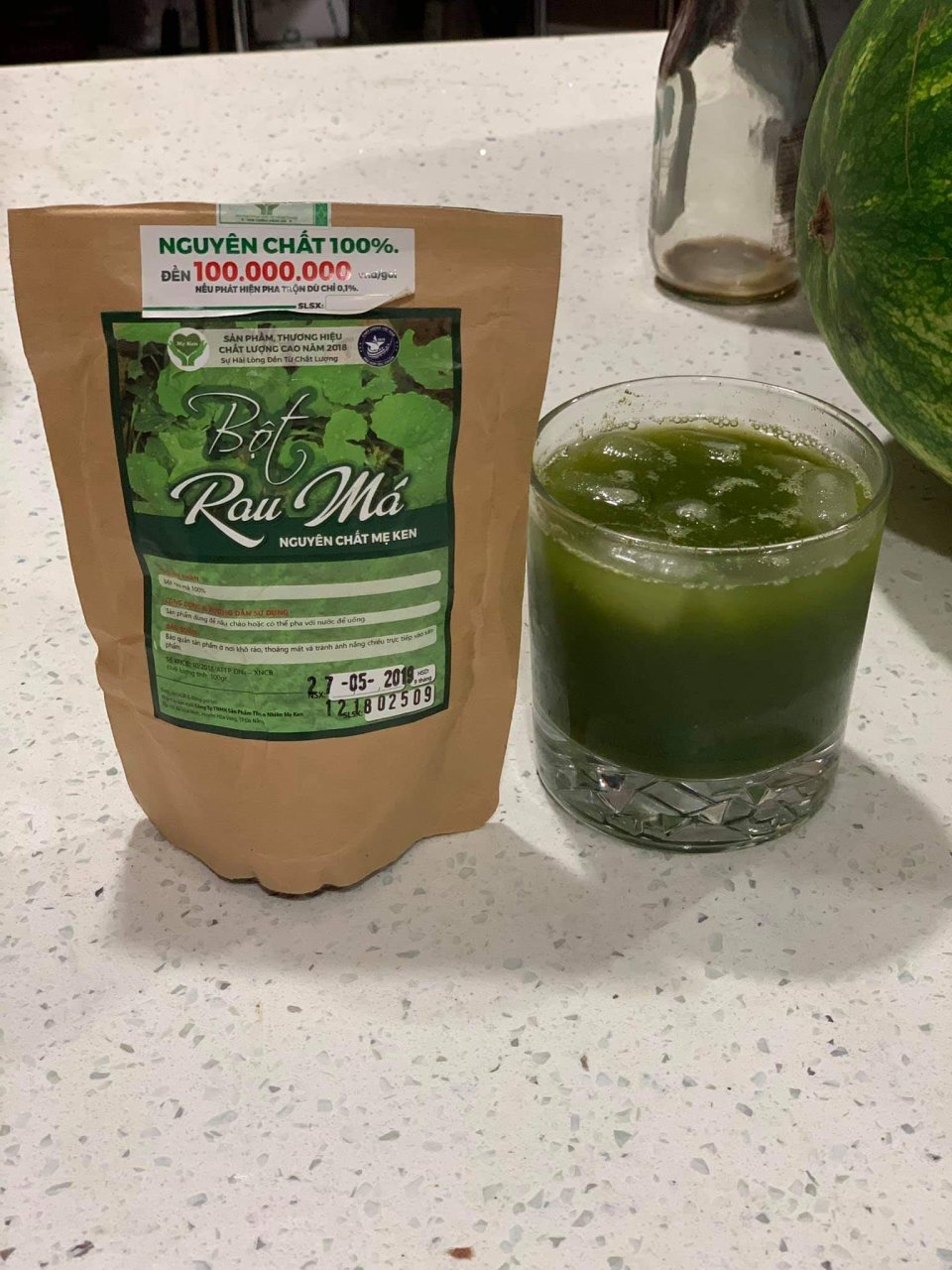 BỘT RAU MÁ NGUYÊN CHẤT MẸ KEN-Gói 100gr