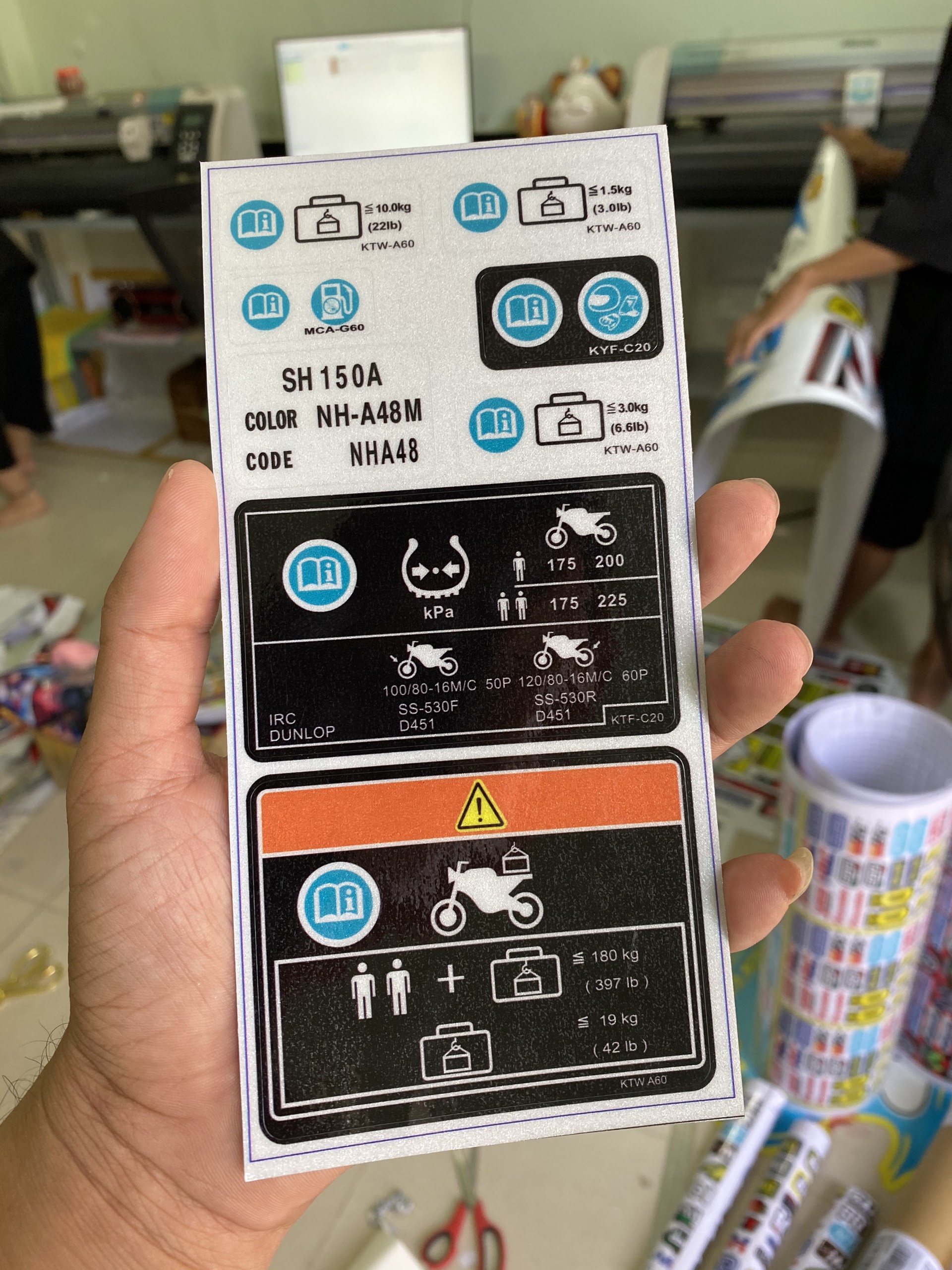 Tem thông số sh ý phản quang siêu đẹp