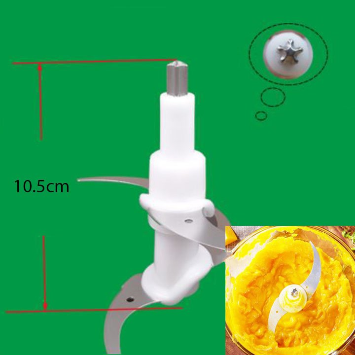 Lưỡi dao kép thay thế máy xay thịt 2L có chiều dài trục dao 10.5cm